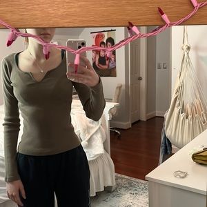 STRETCHY SOFT BRANDY💗MELVILLE RICHIE BROWN LONG SLEEVE COMFY